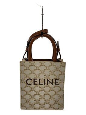 Celine Vertical Shoulder Bag White All over